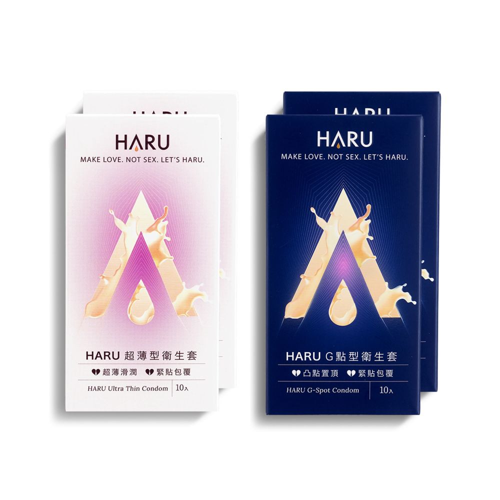 HARU 永不嫌累保險套組 經典款 G點型+超薄型 40入組