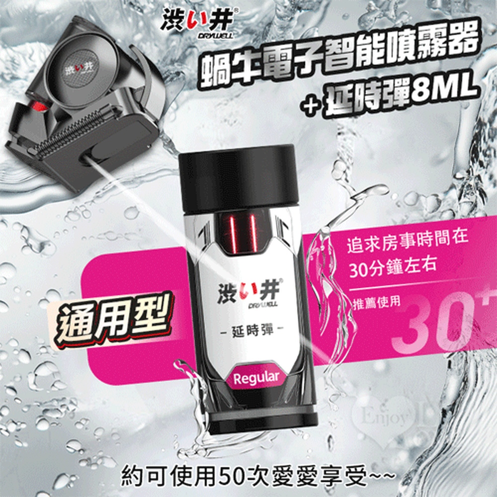 【悅樂坊】【涉⑧井】蝸牛電子智能噴霧器+延時彈8ML 通用型﹝適合追求愛愛30分鐘的你~可使用約50次﹞