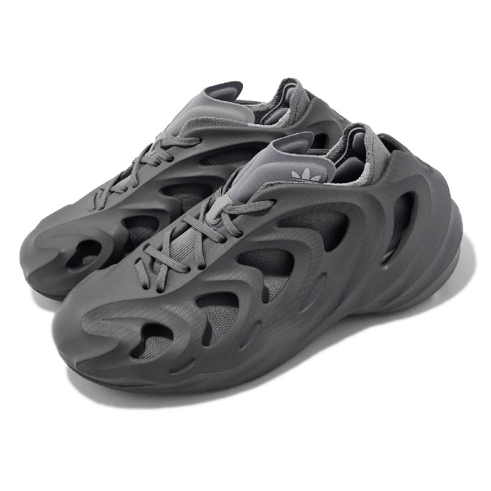 Adidas 愛迪達 休閒鞋 adiFOM Q 男鞋 碳灰 鏤空 解構 洞洞鞋 三葉草 HP6585