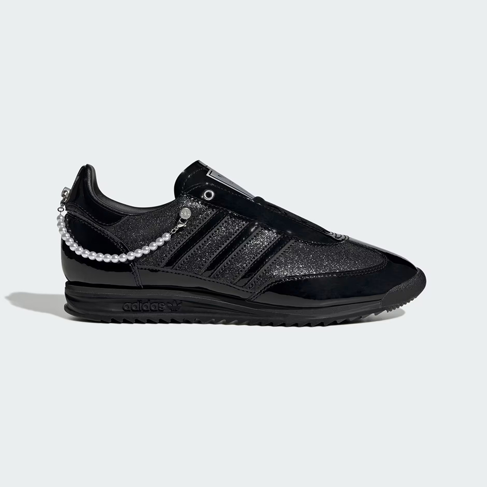 adidas Originals SL72 Patent Pearls Wmns "Black Silver Metallic" 女鞋 黑 銀 珍珠 休閒鞋 愛迪達 JQ2615