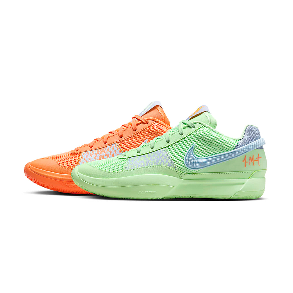 Nike JA Morant 1 Mismatched 男 綠橘 鴛鴦 實戰 運動 籃球鞋 FV1288-800