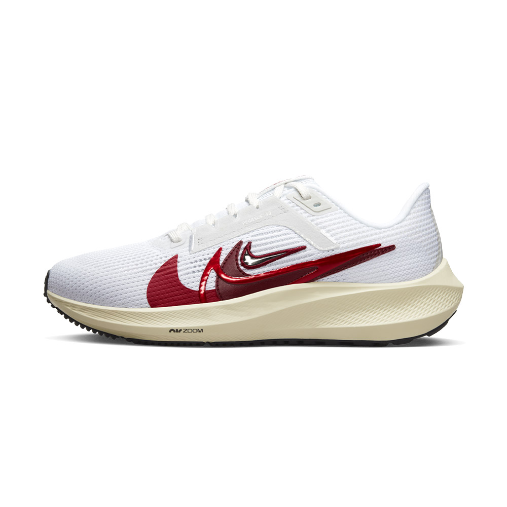 Nike】Air Zoom Pegasus 40 Prm 女紅白小飛馬運動休閒慢跑鞋FB7703-100