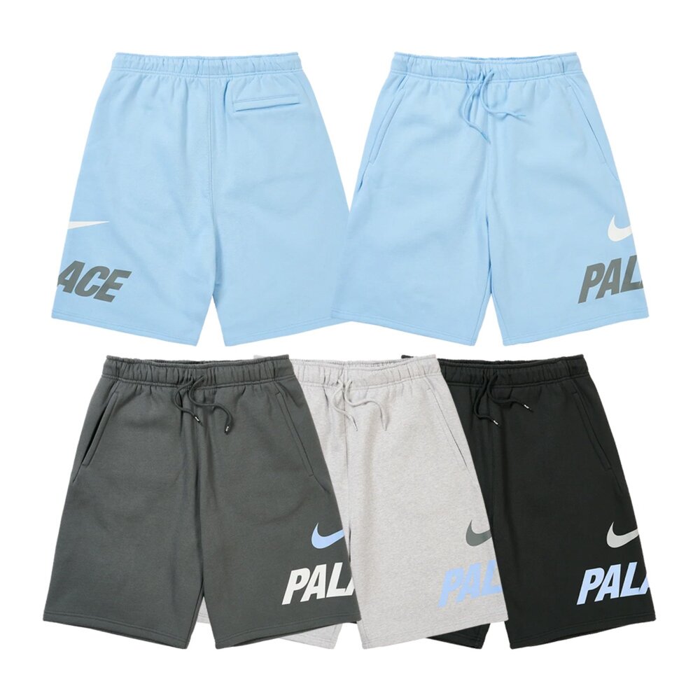 NIKE 耐吉 Palace x Nike Sweat Short 短褲 炭灰/淺灰/黑/天藍 P28NST00