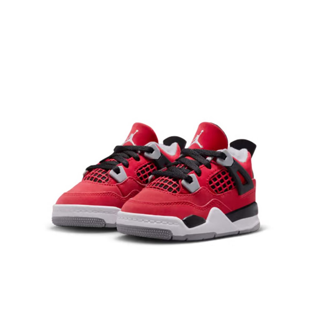NIKE 耐吉 Air Jordan 4 Retro 2026 紅黑 TD 街頭 麂皮 緩震 休閒鞋 運動鞋 小童鞋 HV4382-600