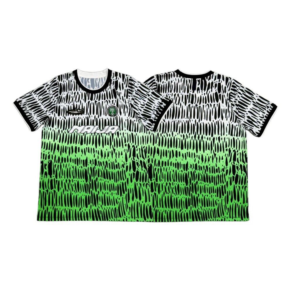 NIKE 耐吉 Slawn x Nike x Nigeria Academy Pro 奈及利亞隊 短袖球衣 黑綠 IB5641-010