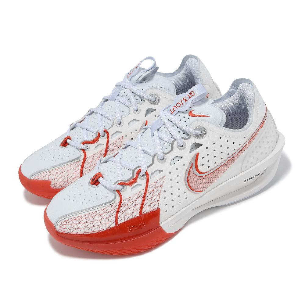 Nike 耐吉 Nike 籃球鞋 Zoom G.T. Cut 3 EP 白 紅 低筒 男鞋 GT 三代 DV2918-101