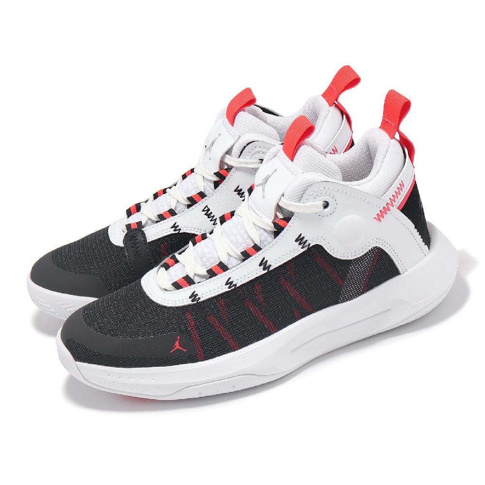 Nike 耐吉 籃球鞋 Jordan Jumpman 2020 GS 大童 女鞋 白 黑 網布 皮革 氣墊 運動鞋 BQ3451-100