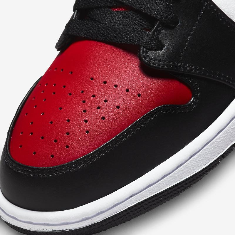 Nike 休閒鞋Air Jordan 1 Mid 男鞋黑紅頭Bred Toe 喬丹1代經典高筒