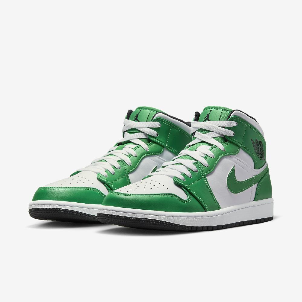 Nike Air Jordan 1 Mid Lucky Green 男鞋 綠 白 AJ1 休閒鞋 皮革 喬丹 一代 DQ8426-301