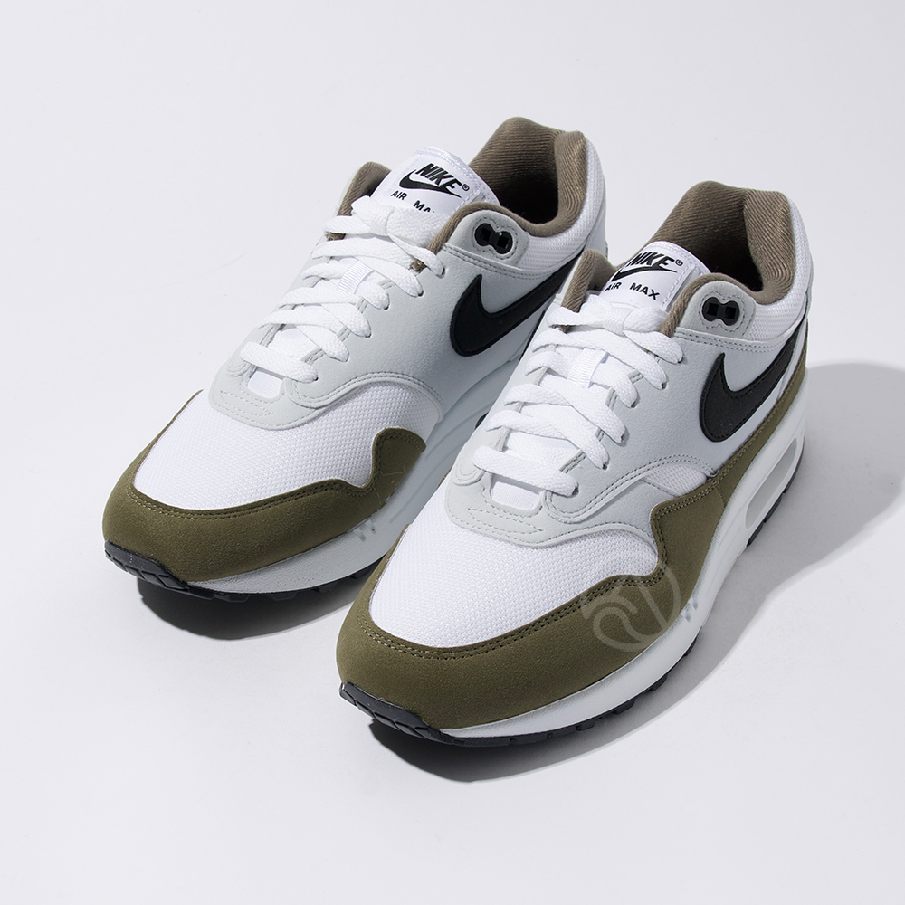 NIKE 耐吉Air Max 1 白男軍綠氣墊復古經典運動休閒休閒鞋FD9082-102 - PChome 24h購物