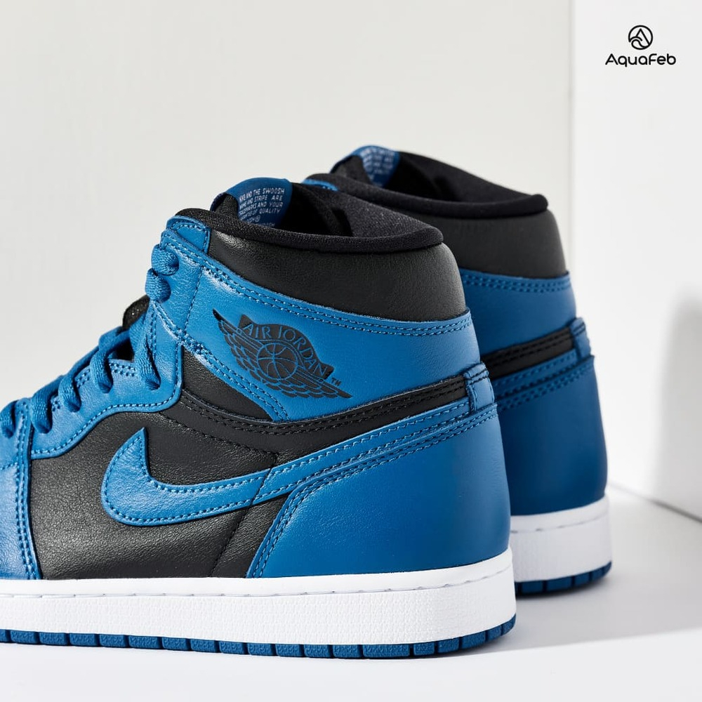 Nike Jordan 1 OG Dark Marina Blue 男鞋黑色藍色AJ1 經典高筒休閒鞋