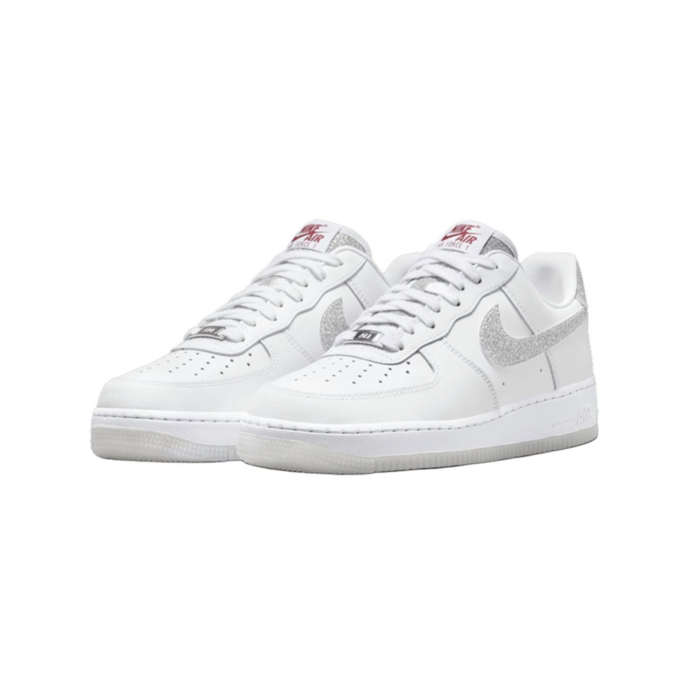 NIKE 耐吉Air Force 07 LX 鑽石銀細閃晶鑽休閒鞋女鞋HQ3461-191