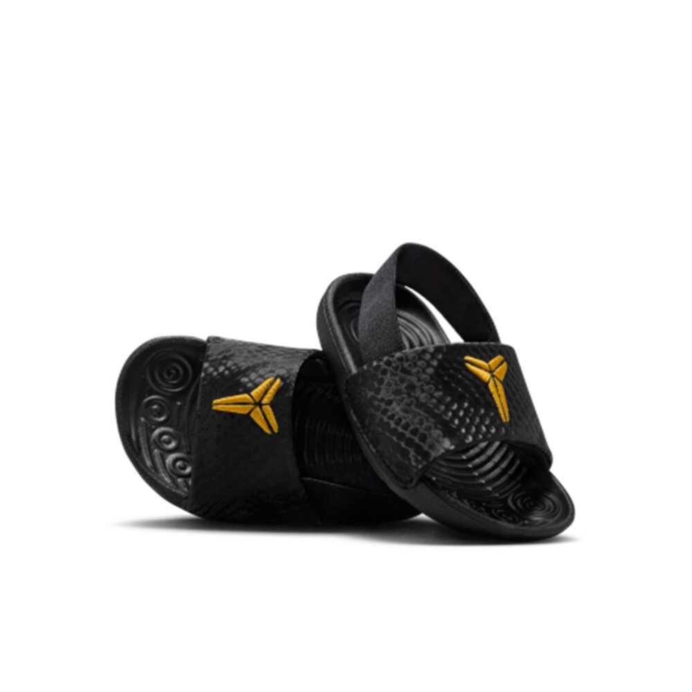 NIKE 耐吉 Kobe Offcourt Slide 黑黃 TD 彈力固定帶 抓地力 小童鞋 IF2876-003