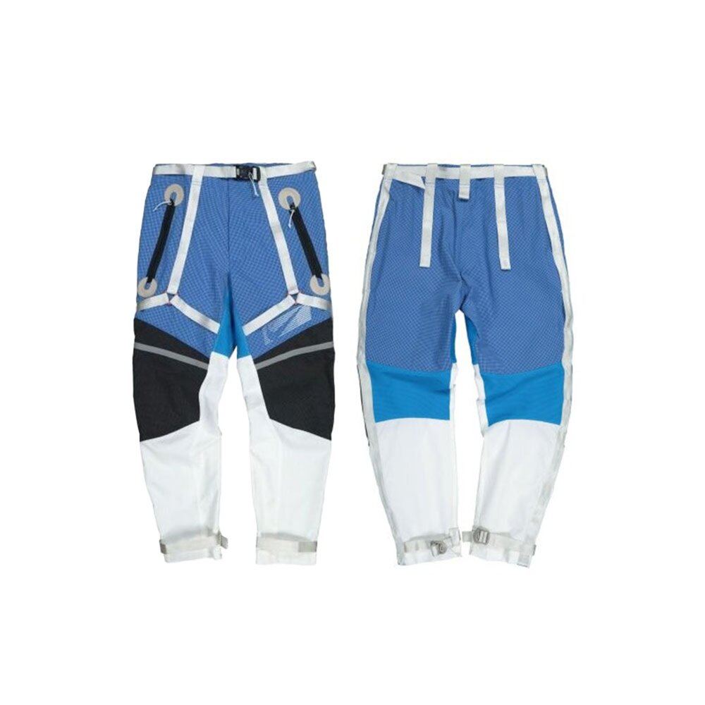 NIKE 耐吉 NRG ISPA Pant 機能長褲 藍格紋黑白拼接 AR5866-484