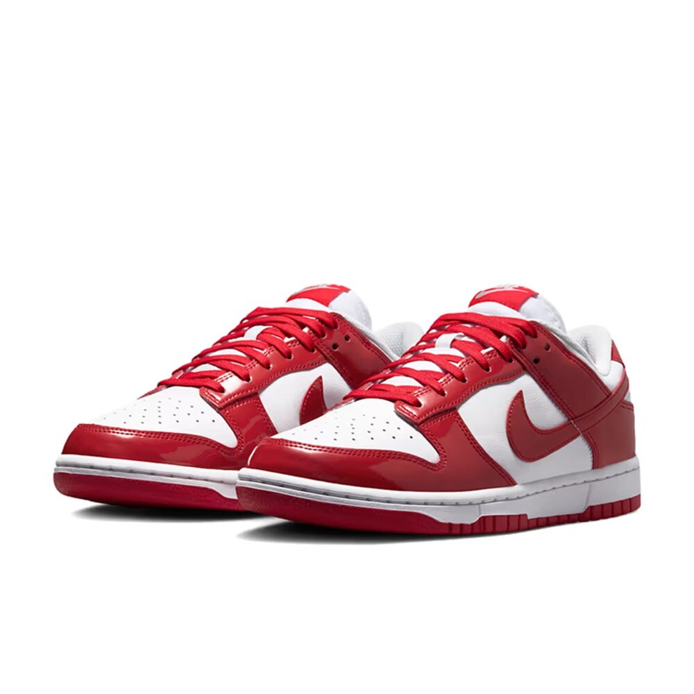 NIKE 耐吉 W Dunk Low SE Patent 漆皮紅白 街頭 復古 亮面 休閒鞋 女鞋 IV5104-101