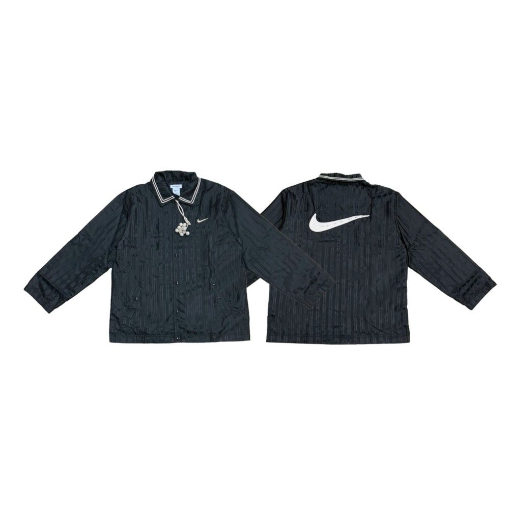 NIKE 耐吉 Bode Rec. x Nike Long Sleeve Jacket 條紋拼接長袖外套 黑色 FJ0136-235