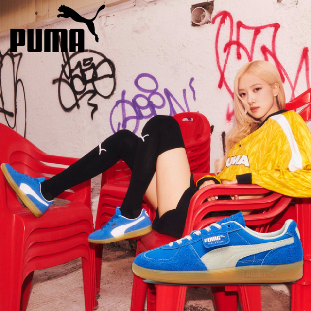 PUMA 彪馬 休閒鞋 PALERMO VINTAGE 寶藍 麂皮 復古 女 39684101