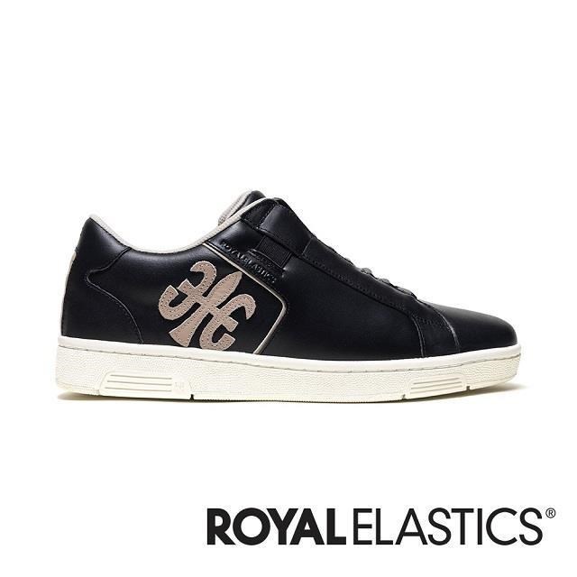 Royal Elastics Adelaide 黑米真皮時尚休閒鞋 (男) 002653-998