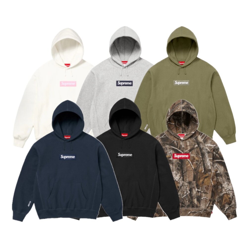 Supreme Box Logo Hooded Sweatshirt 帽T 黑/灰/落葉/海軍藍/綠/白 FW25SW14