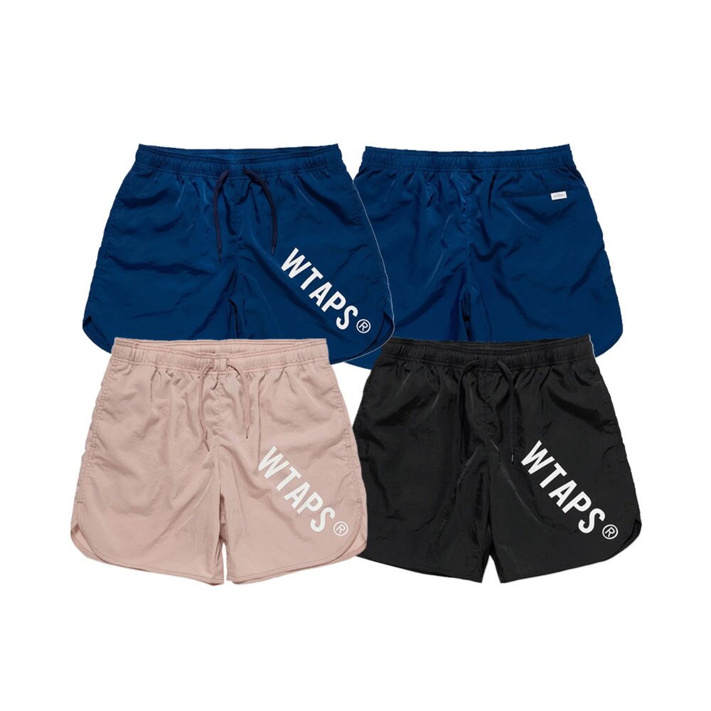 Wtaps Spss2501 Shorts / Nylon. 防潑水圓邊機能短褲粉/黑/藍261TQDT