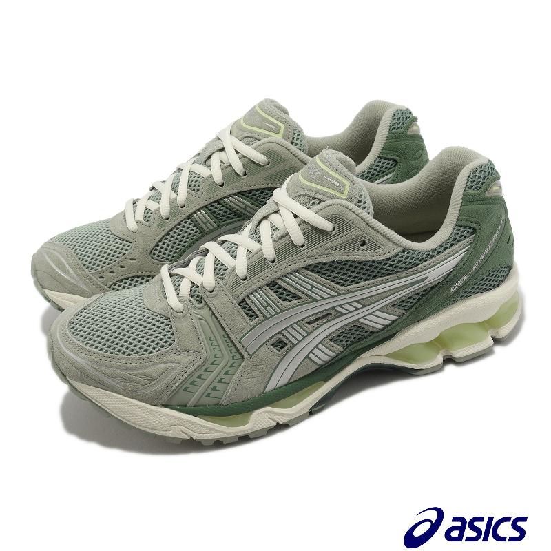 Asics 復古慢跑鞋 GEL-Kayano 14 男鞋 灰 綠 銀 網布 麂皮 亞瑟士 1201A161301