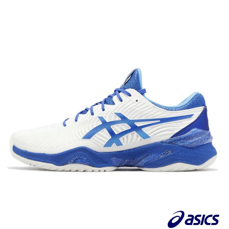 Asics 網球鞋Court FF Novak 男鞋白藍限量支撐穩定喬科維奇印地安泉