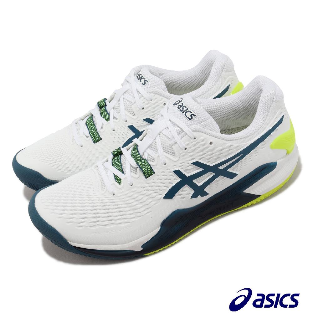 Asics 亞瑟士 網球鞋 GEL-Resolution 9 CLAY 男鞋 白 深藍 美網配色 紅土專用 1041A375101