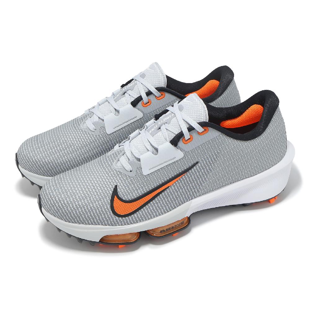 NIKE 耐吉 高爾夫球鞋 Air ZM Infinity TR Next% 2 男鞋 防潑水 灰 橘 氣墊 鞋釘 HQ2158-001