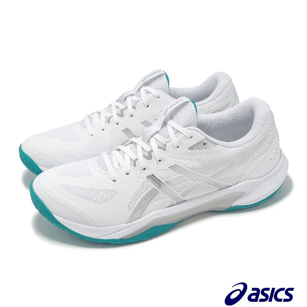 Asics 亞瑟士 排球鞋 GEL-Tactic 13 2E 寬楦 男鞋 白 銀 室內運動 緩衝 運動鞋 亞瑟士 1073A084100