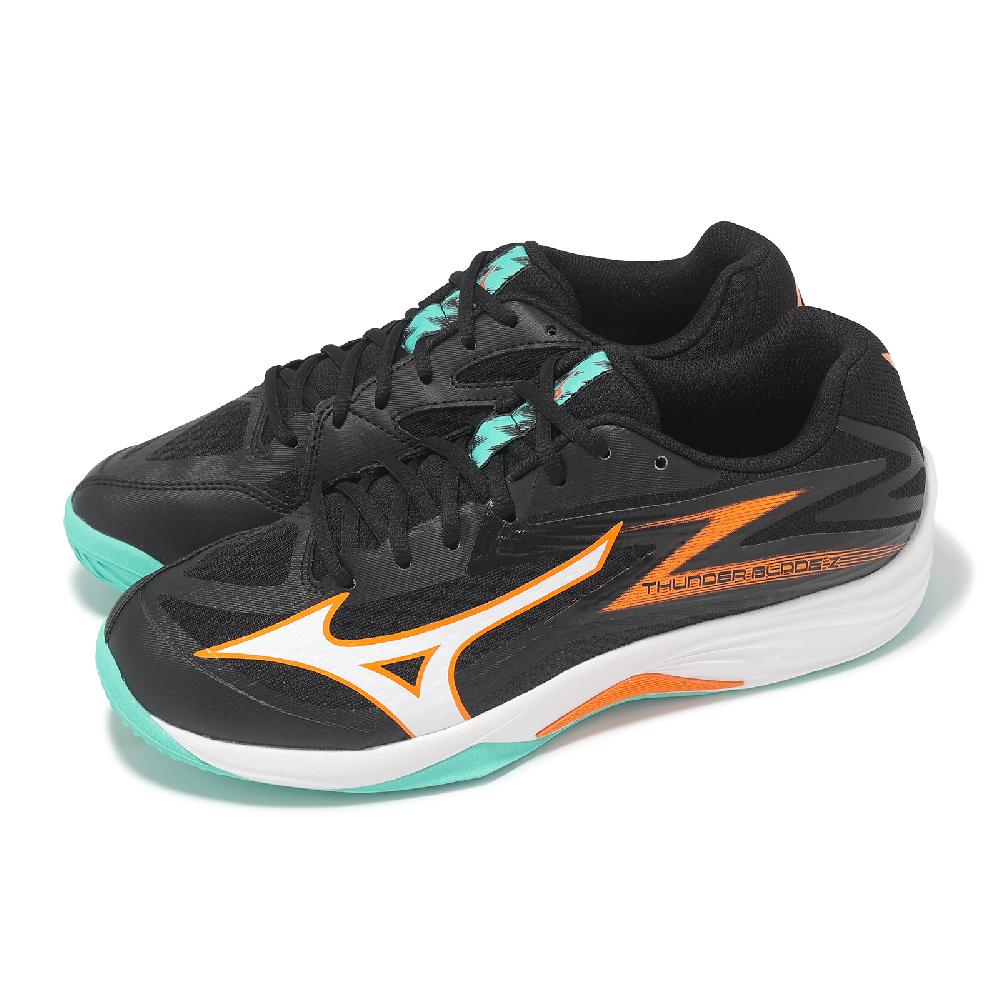 MIZUNO 美津濃排球鞋Thunder Blade Z 男鞋黑橘室內運動羽排鞋