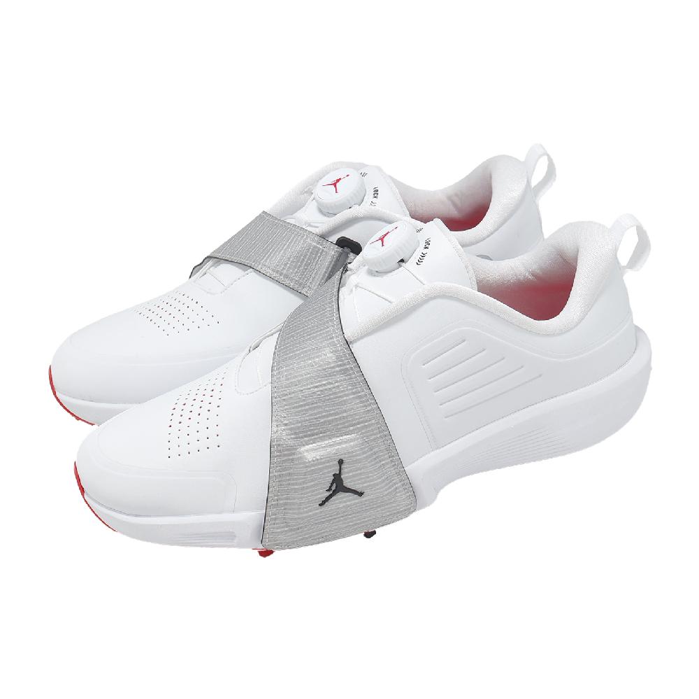NIKE 耐吉 高爾夫球鞋 Air Jordan Rev 男鞋 白 銀 氣墊 束帶 旋鈕 FV6338-100