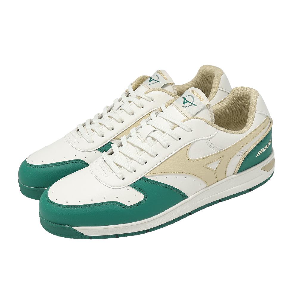 MIZUNO 美津濃 高爾夫球鞋 City Wind GS 男鞋 綠 米白 皮革 復古 緩震 51GM2622-01