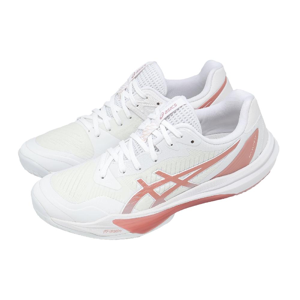 Asics 亞瑟士 排球鞋 Sky Elite FF 3 女鞋 白粉 攻擊手 緩震 回彈 羽排鞋 1052A075105