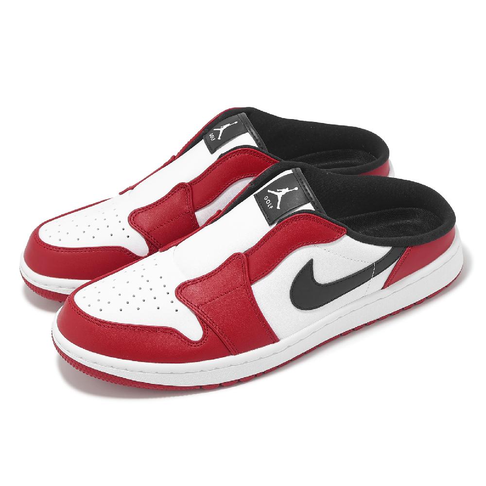 NIKE 耐吉 懶人鞋 Air Jordan 1 Mule Golf 男鞋 女鞋 白 紅 黑 休閒鞋 穆勒鞋 FJ1214-101