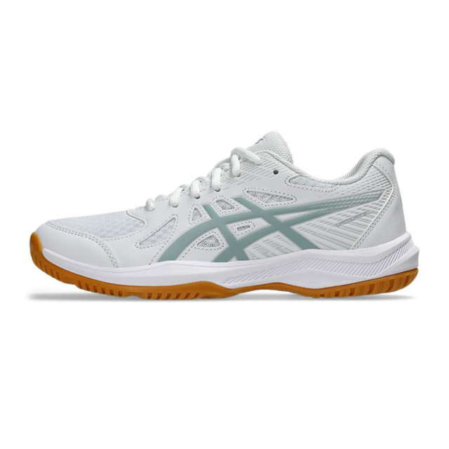 Asics 亞瑟士 Asics 亞瑟士 Upcourt 6 1072A107-107 男女 排球鞋 羽球鞋 室內運動 白 綠