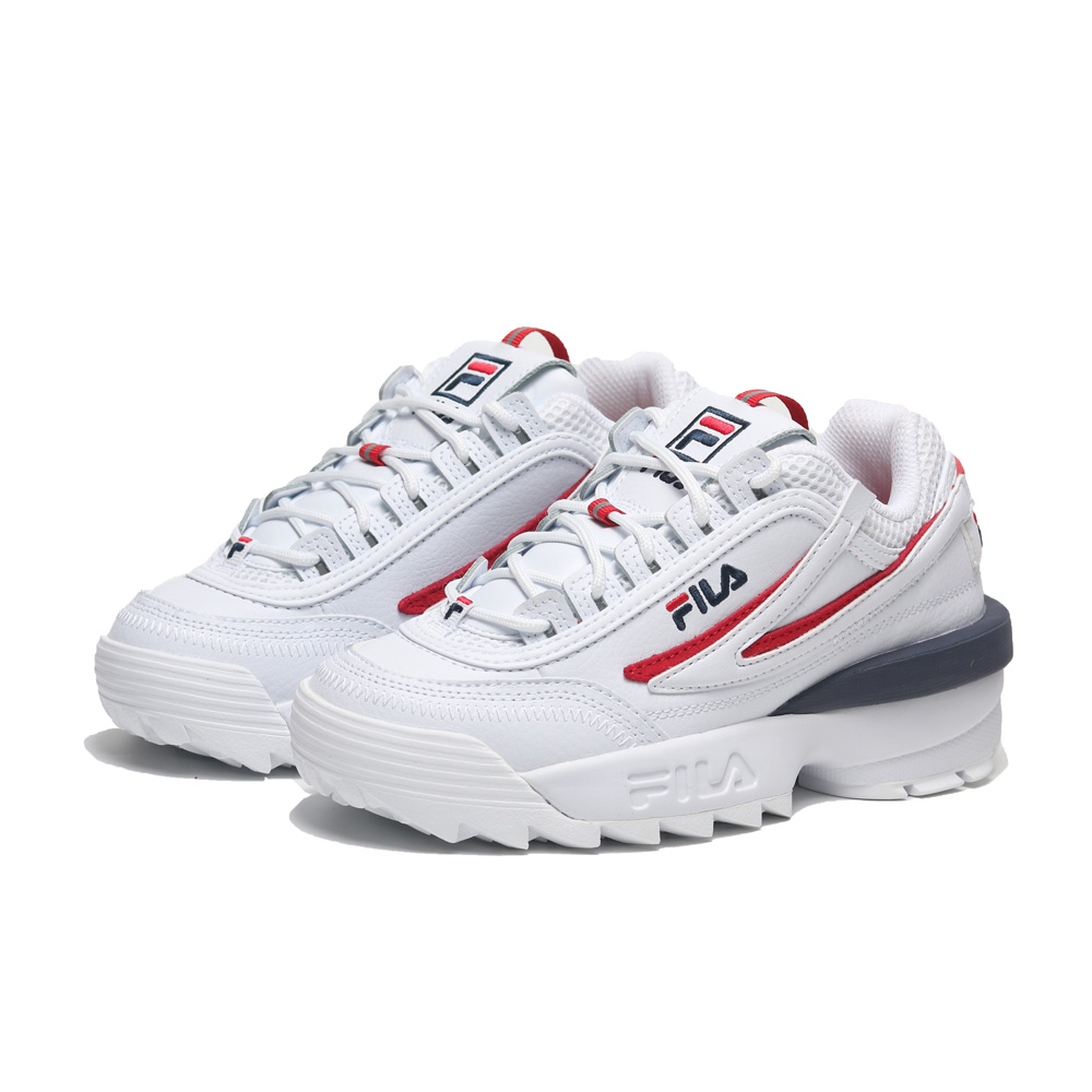 FILA 休閒鞋 老爹鞋 DISRUPTOR 2 EXP 白藍紅 峮峮 代言款 增高 女 5C114X123 - PChome 24h購物