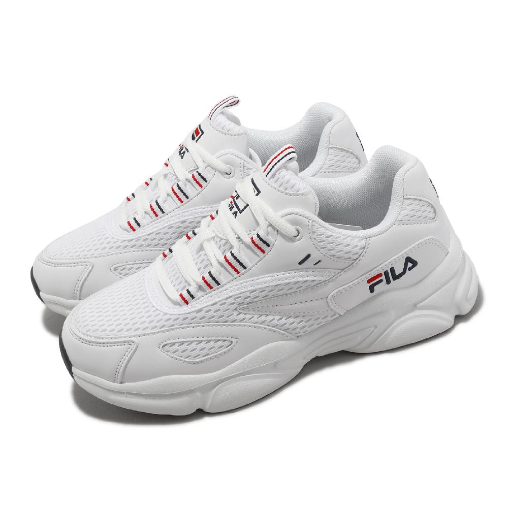 Fila 斐樂 休閒鞋 Flamenco 女鞋 白 藍 復古 運動鞋 老爹鞋 5J908X123 - PChome 24h購物