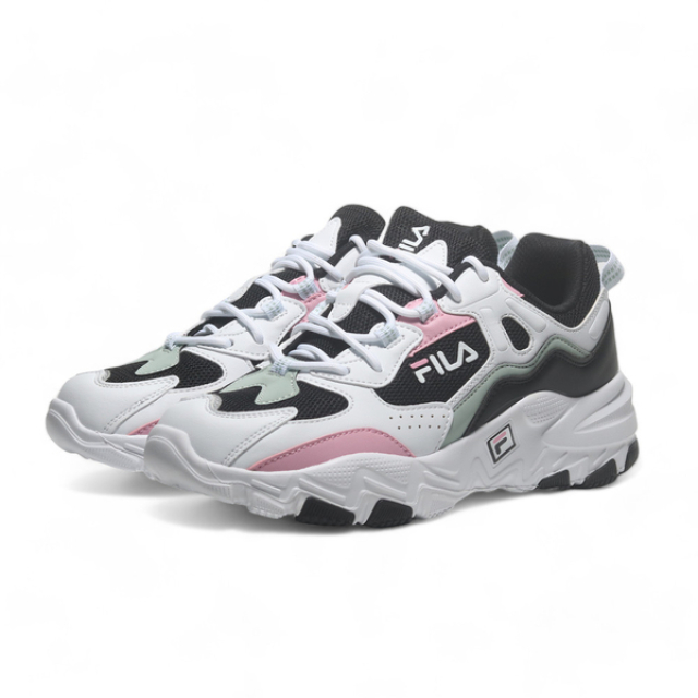 Fila 休閒鞋 白粉綠 復古 老爹鞋 女 5J341Y051