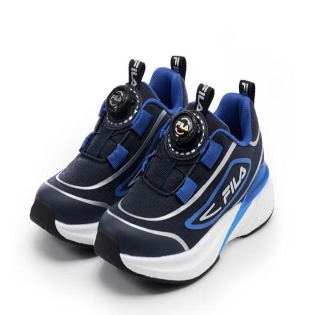 Fila 兒童避震慢跑運動鞋3-J810A-331藍