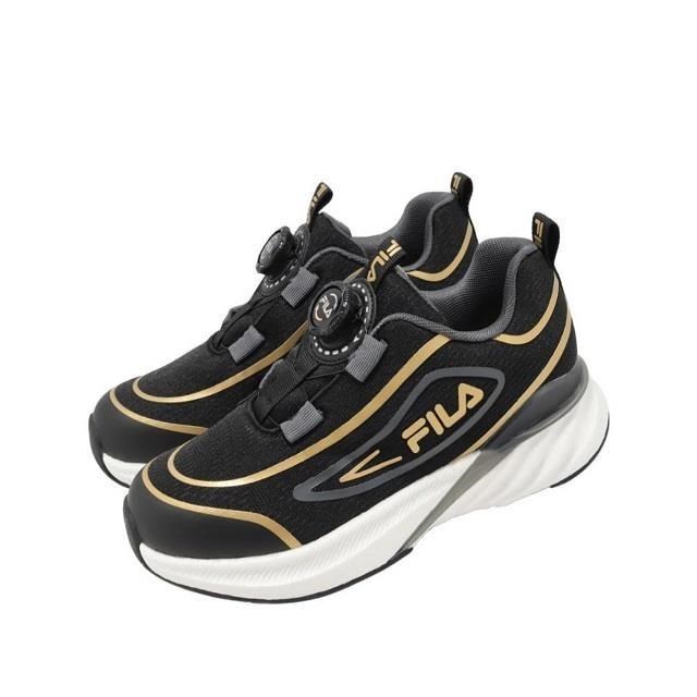 Fila 大童緩震慢跑運動鞋-3-J810A-008黑金