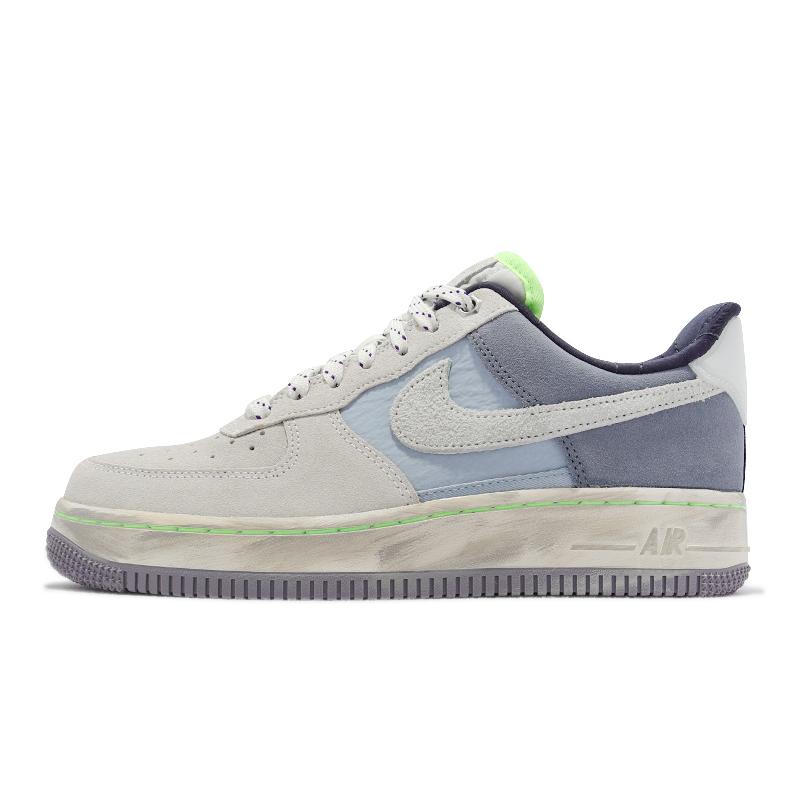 Nike 休閒鞋Air Force 1 07 LX 女鞋經典款麂皮拼接仿舊舒適穿搭白藍