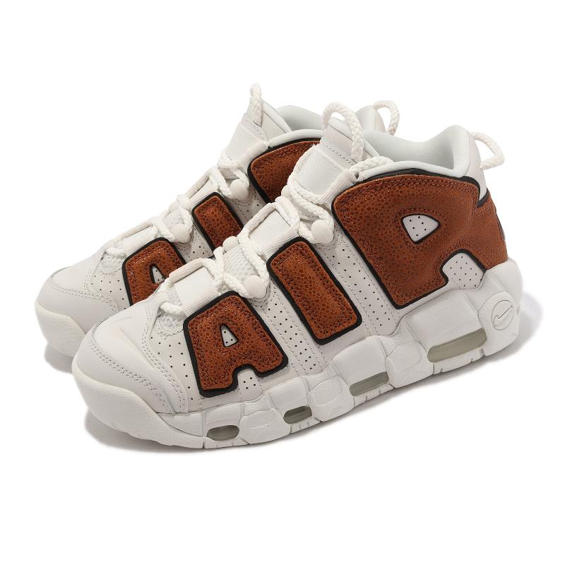 Nike 休閒鞋Wmns Air More Uptempo 女鞋米白棕大AIR 氣墊DZ5227-001