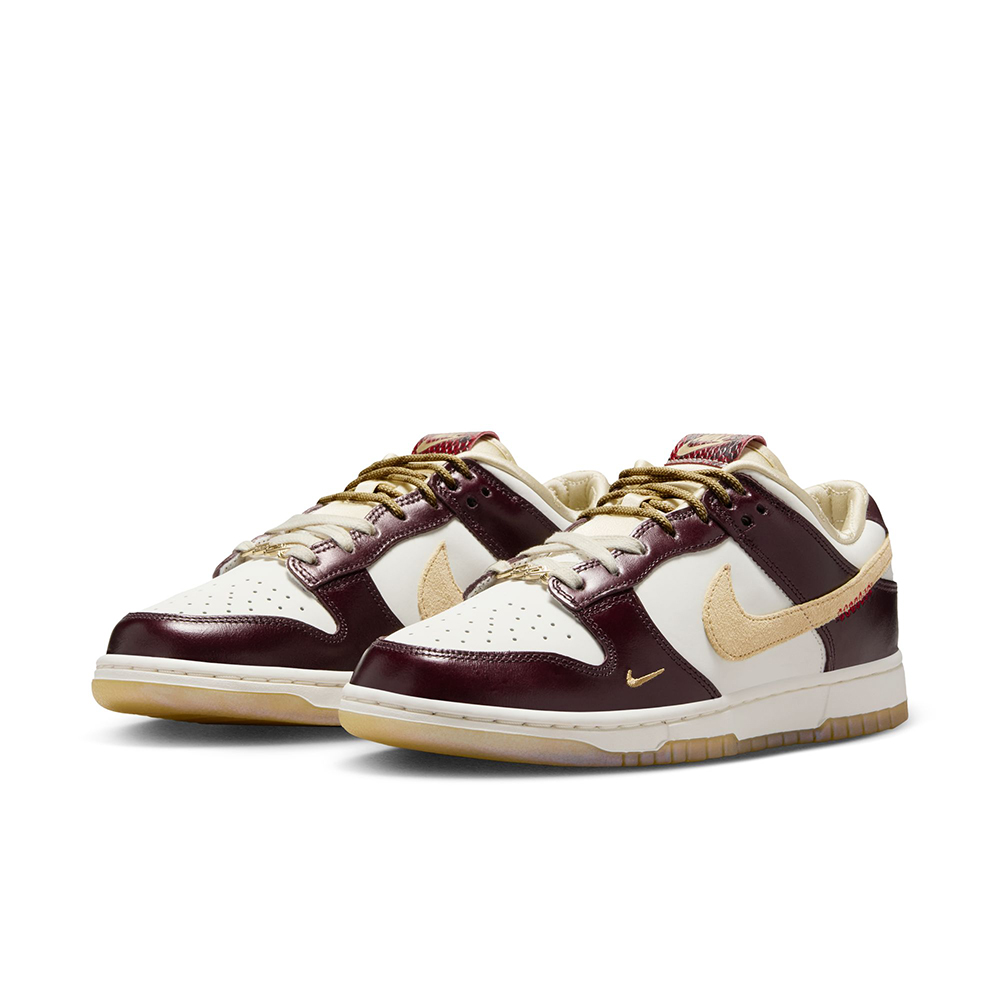 NIKE 耐吉 W DUNK LOW LX 女鞋 休閒鞋 白色 酒紅 金 CNY 蛇年-HV5991171
