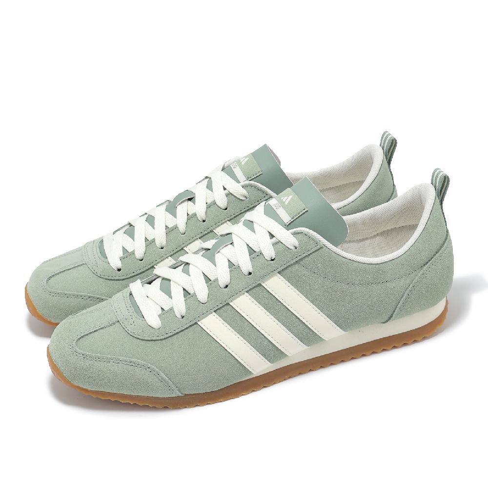 adidas 愛迪達 休閒鞋 VS JOG 2.0 男鞋 女鞋 綠 白 膠底 復古 德訓鞋 JS4445