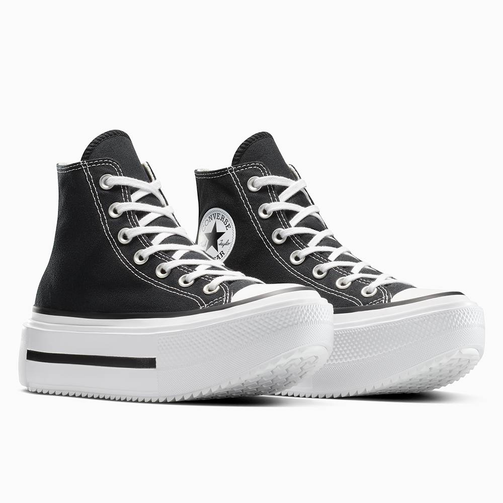 CONVERSE 匡威 CTAS LIFT DOUBLE STACK HI 高筒 休閒鞋 厚底鞋 男鞋 女鞋 黑色-A12975C