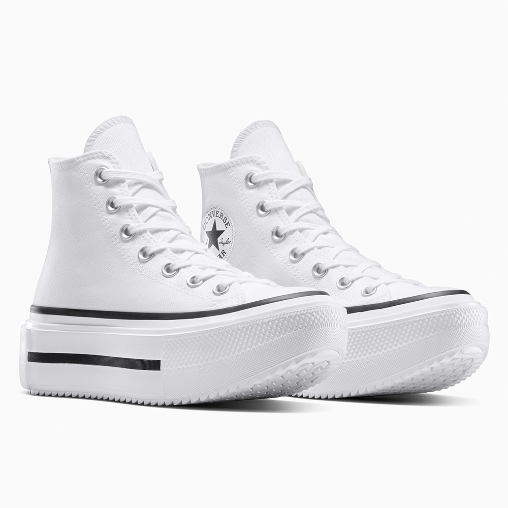 CONVERSE 匡威 CTAS LIFT DOUBLE STACK HI 高筒 休閒鞋 厚底鞋 男鞋 女鞋 白色-A12976C