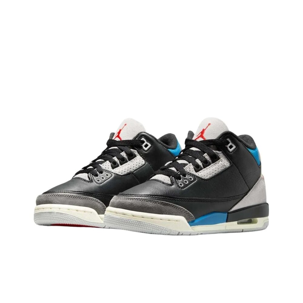 NIKE 耐吉 Nike Air Jordan 3 Retro OG Rare Air 黑藍 GS 復刻 休閒鞋 大童鞋 IB8968-004