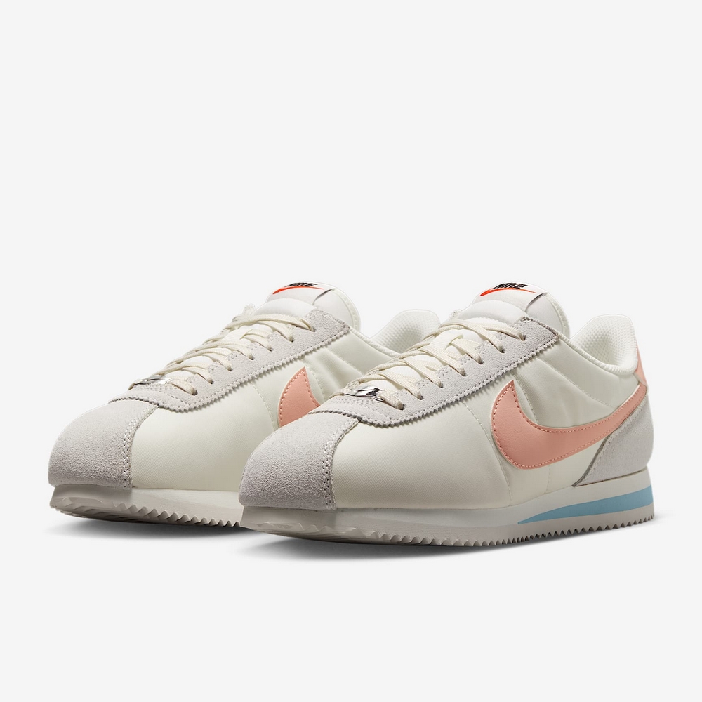 NIKE 耐吉 W CORTEZ 女鞋 休閒鞋 米灰 橘 阿甘鞋-IF1764100