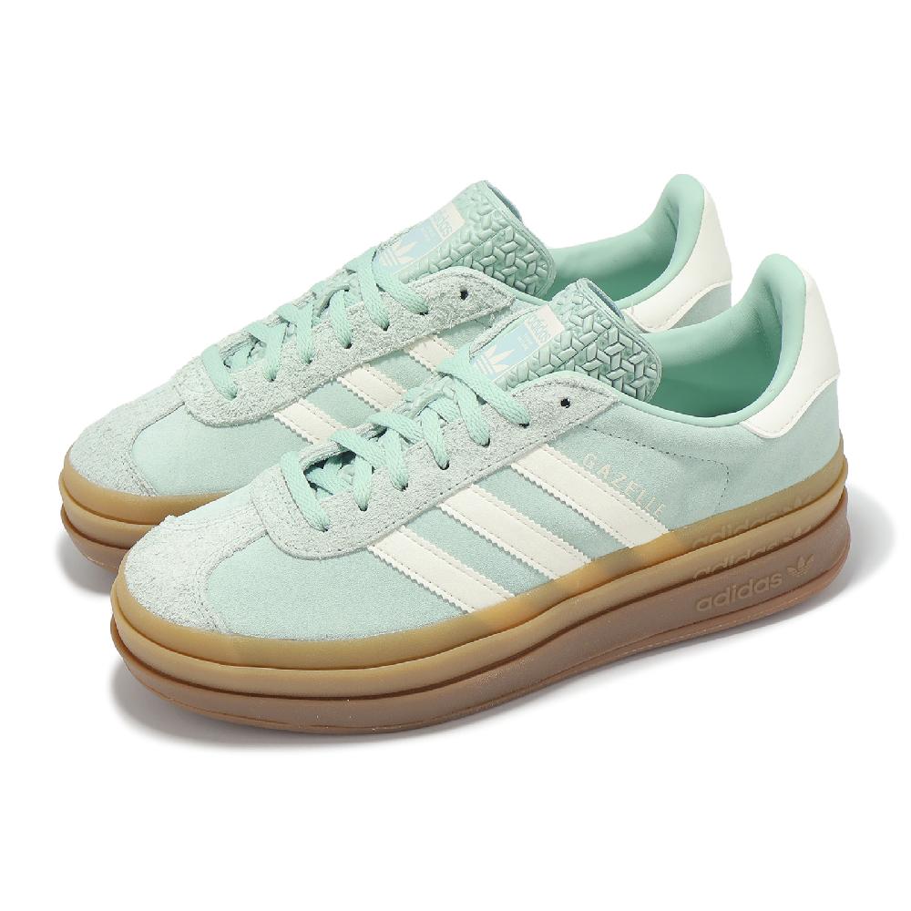 adidas 愛迪達 休閒鞋 Gazelle Bold W 女鞋 綠 米白 膠底 麂皮 厚底 增高 愛迪達 JS3902
