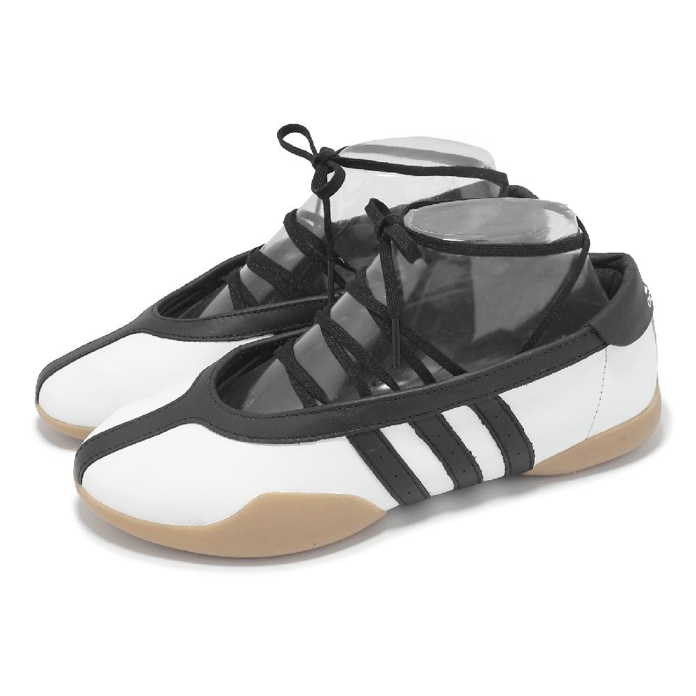 adidas 愛迪達 休閒鞋 Taekwondo Mei W 女鞋 白 黑 芭蕾風 復古 薄底 綁帶 JR7030